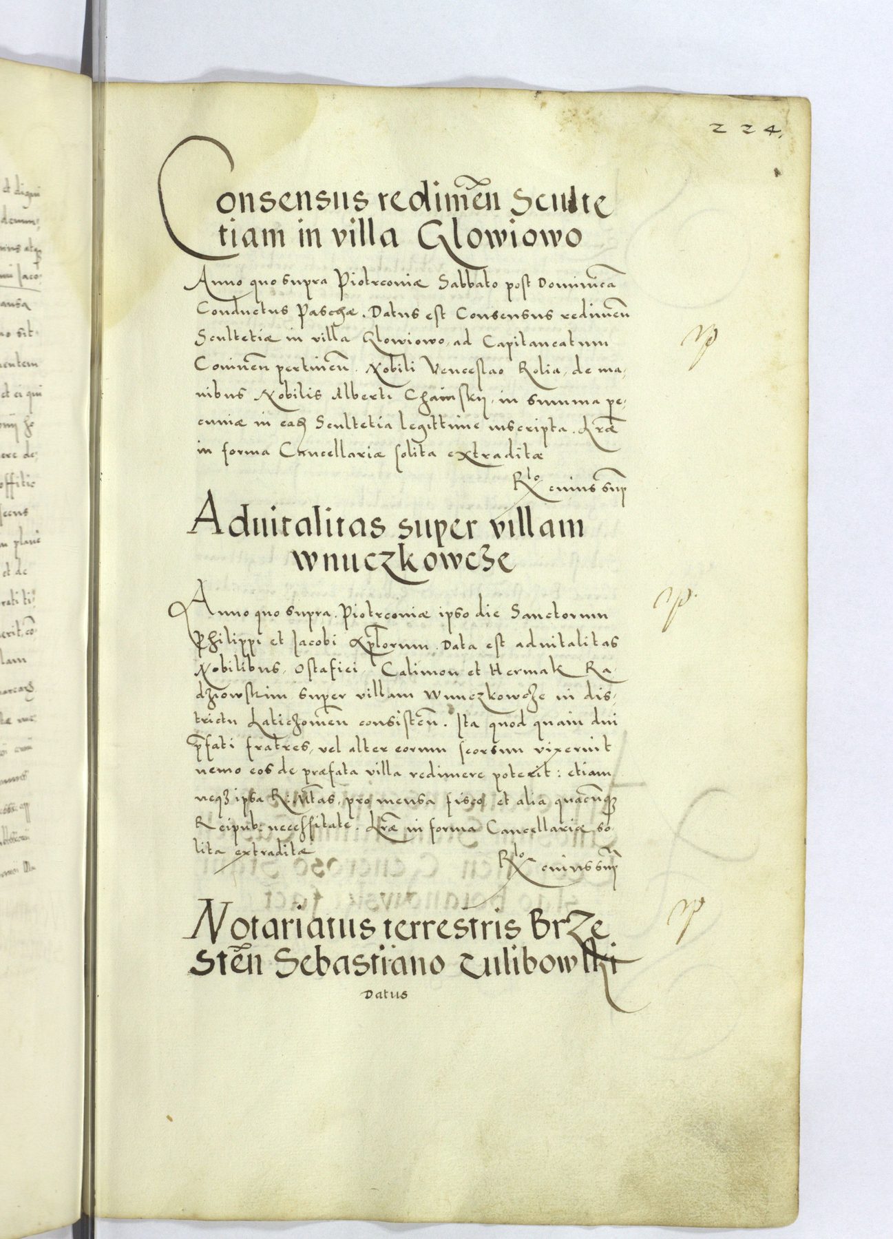 MK 82 k. 450 — dożywocie dla Radziejowskich, 1552