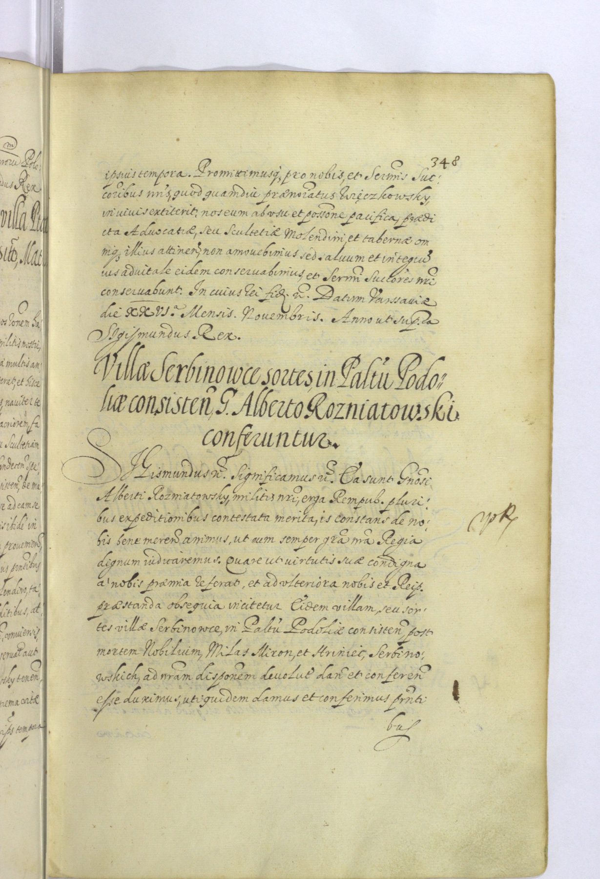 MK 166 k. 348 — nadanie dla Rozniatowskiego